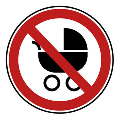 Verbotsschilder Icon - Kinderwagen abstellen verboten