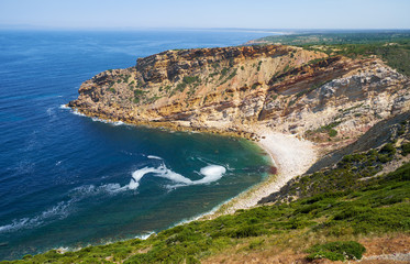 Fototapeta na wymiar Praia do Cavalo near Cape Espichel in Sesimbra, Portugal