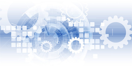 Digital technology world. Business virtual concept. Vector background