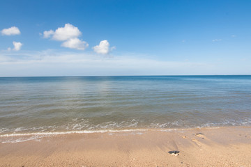 wave splashing on the sand beach at Koh Lanta Krabi Thailand