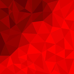 Abstract Red Polygonal Triangle Background. Vector Polygon which consist of triangles. Geometric background in Origami style.
