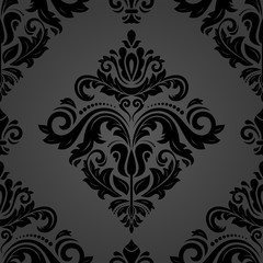 Classic seamless dark pattern. Traditional orient ornament. Classic vintage background