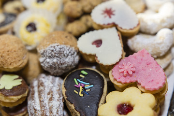 Different types of Christmas cookies.