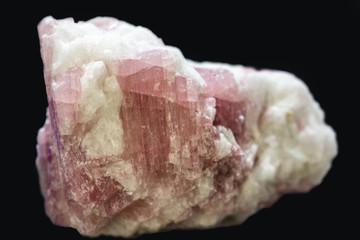 Pink crystal in quartz.
