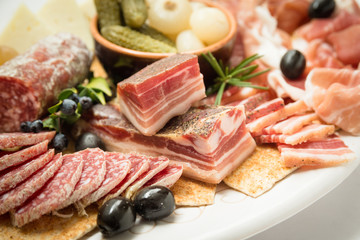 Guanciale e altri salumi e prosciutti italiani