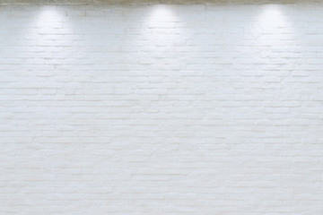White brick wall texture and background