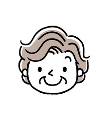 シニア女性：顔、表情
