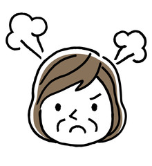シニア女性：顔、表情
