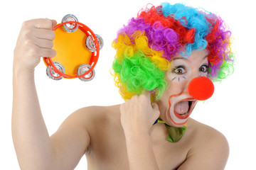 Clown zu Karneval, Fastnacht oder Fasching
