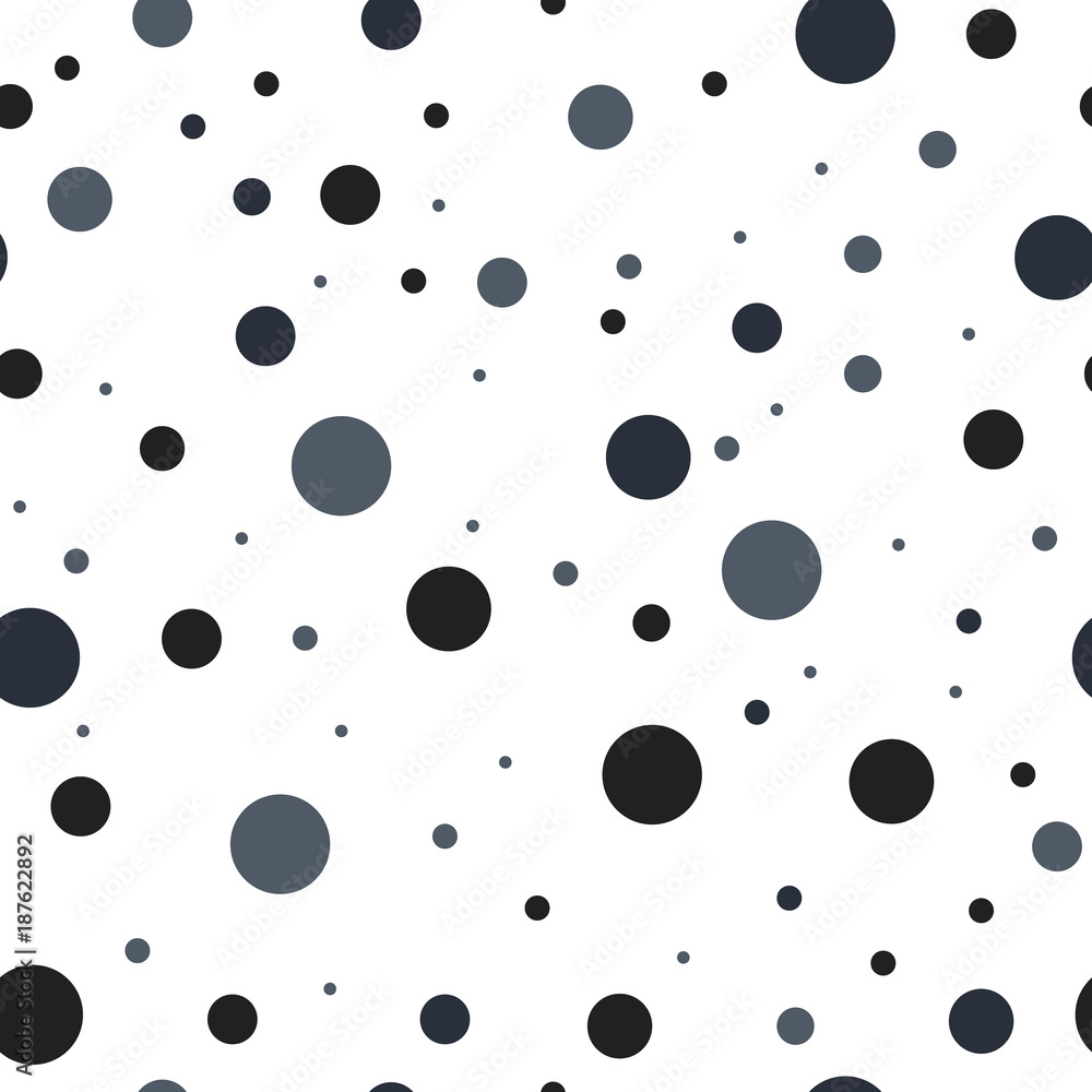 Poster polka dot seamless pattern. polka dot fabric. retro vector background or pattern. casual stylish bla