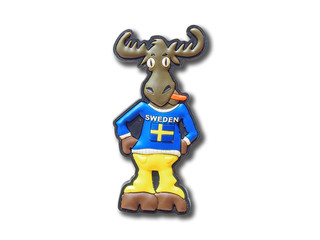 Stockholm (Sweden) souvenir refrigerator magnet isolated on white background