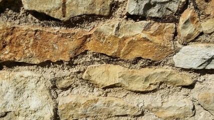 Old French Stone on Barn Wall