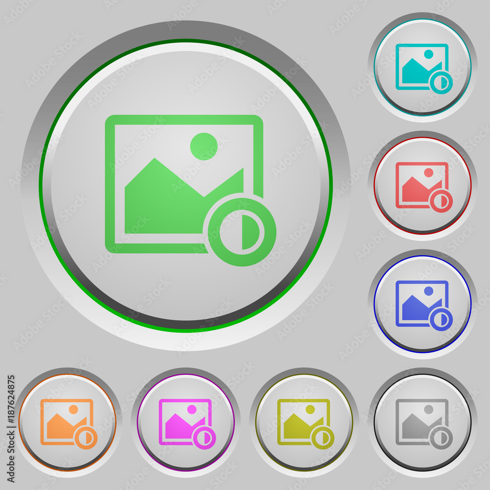 Poster adjust image contrast push buttons