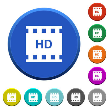 HD movie format beveled buttons