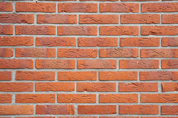 Background of old vintage red brick wall