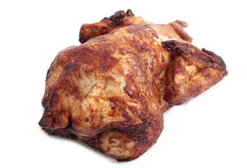 Piece of raw chicken meat on a white background