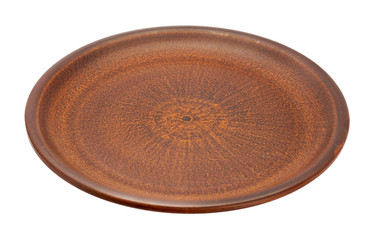 empty ceramic plate isolated on white