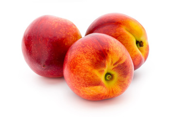 Peach. Fruit with isolated on white background.