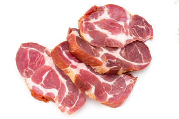 Fresh pig crude meat with rosemary.