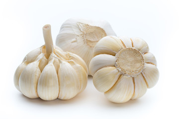 Garlic isolated on the white background.