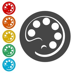 Painting icon, Flat Colorful Palette 