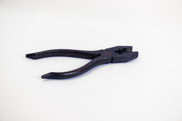 Vintage pliers isolated on white background