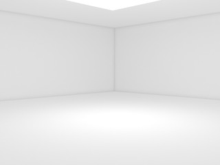 White room Spotlight and empty space 3D render