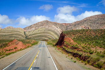 Desert road in north Argentina quebrada
