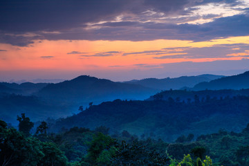 Fototapeta na wymiar Landscape of Phu- lang-ka, The magic valley in Payao province, Thailand.