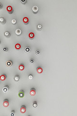 Batteries background. Energy supply and recycling concept