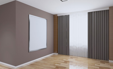 Modern Empty  office Cabinet. Meeting room. 3D rendering.. Blank paintings