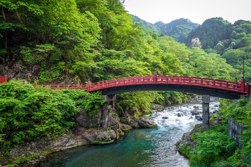 Fototapeta na wymiar Shinkyo bridge, Nikko, Japan