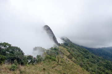Doi Luang National Park, Fog and mountain (Doi nok) in Phayao , Thailand