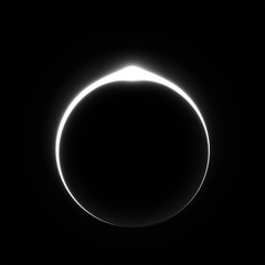 Solar eclipse light vector illustration.