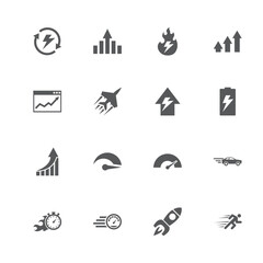 Performance icons. Perfect black pictogram on white background. Flat simple vector icon.