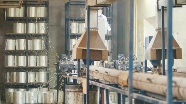 Plant for producing fiberglass rods - manufacture of composite reinforcement - fiberglass in reels