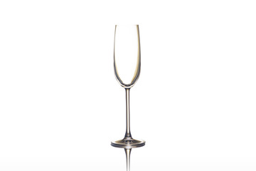 empty champagne glass composition