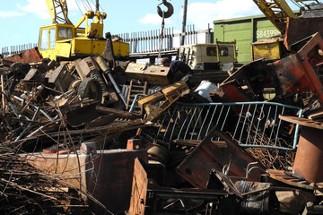 Fototapeta na wymiar Old metal Recycling industry