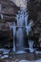 Frozen Lost Creek Waterfall Ice Sculpture