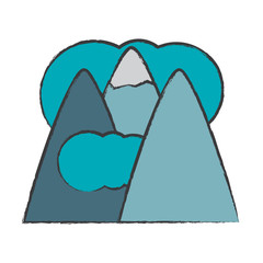 alps and clouds icon