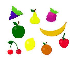 Set of fruits vector