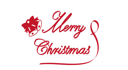 Merry Christmas vector text calligraphic