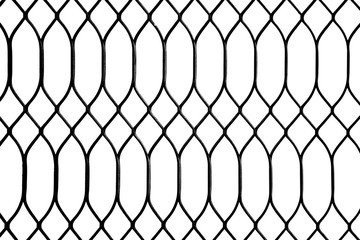 Naklejka premium silhouette of metal cage at the door