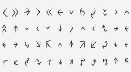 Vector hand drawn arrows icons
