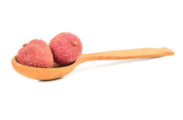 Lychee fruit in a spoon