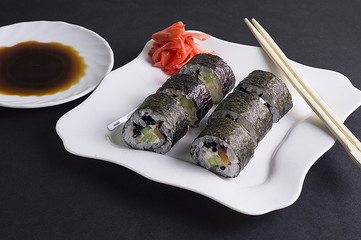 Sushi, rolls, Japanese food