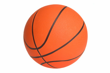 Orange basketball : Simple Isolated Objects on White Background
