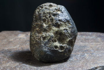 Fototapeta premium Mineral stones in studio with black background