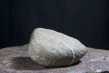 Mineral stones in studio with black background
