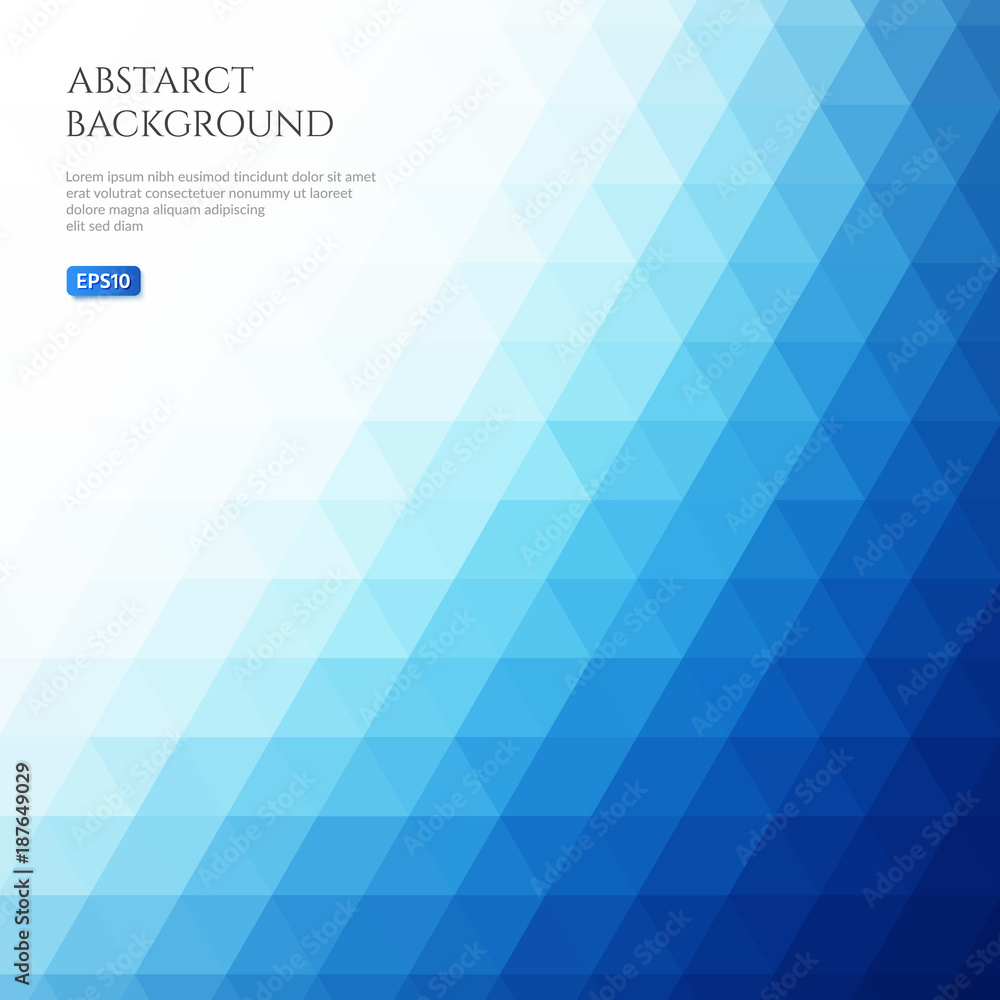Poster Abstract background in isometrric style. Pattern of triangles. Space for text.